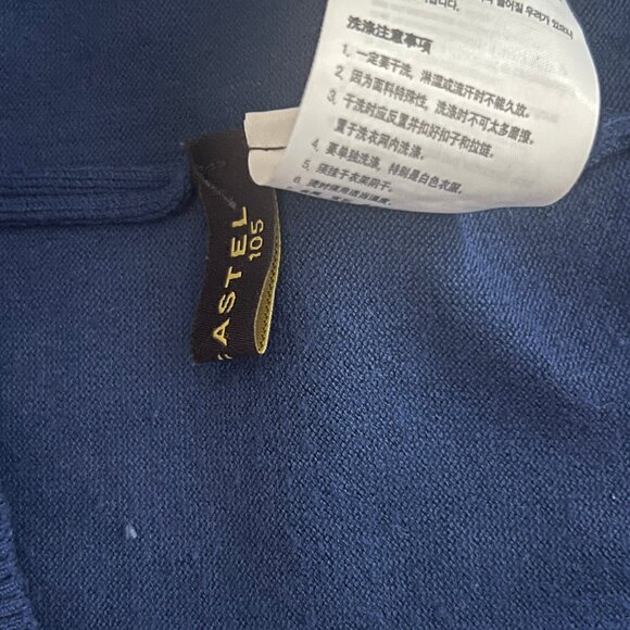 Louis Castel Mens Blue Long Sleeve Turtleneck Pullover Sweater Size 105 US L - Picture 4 of 4